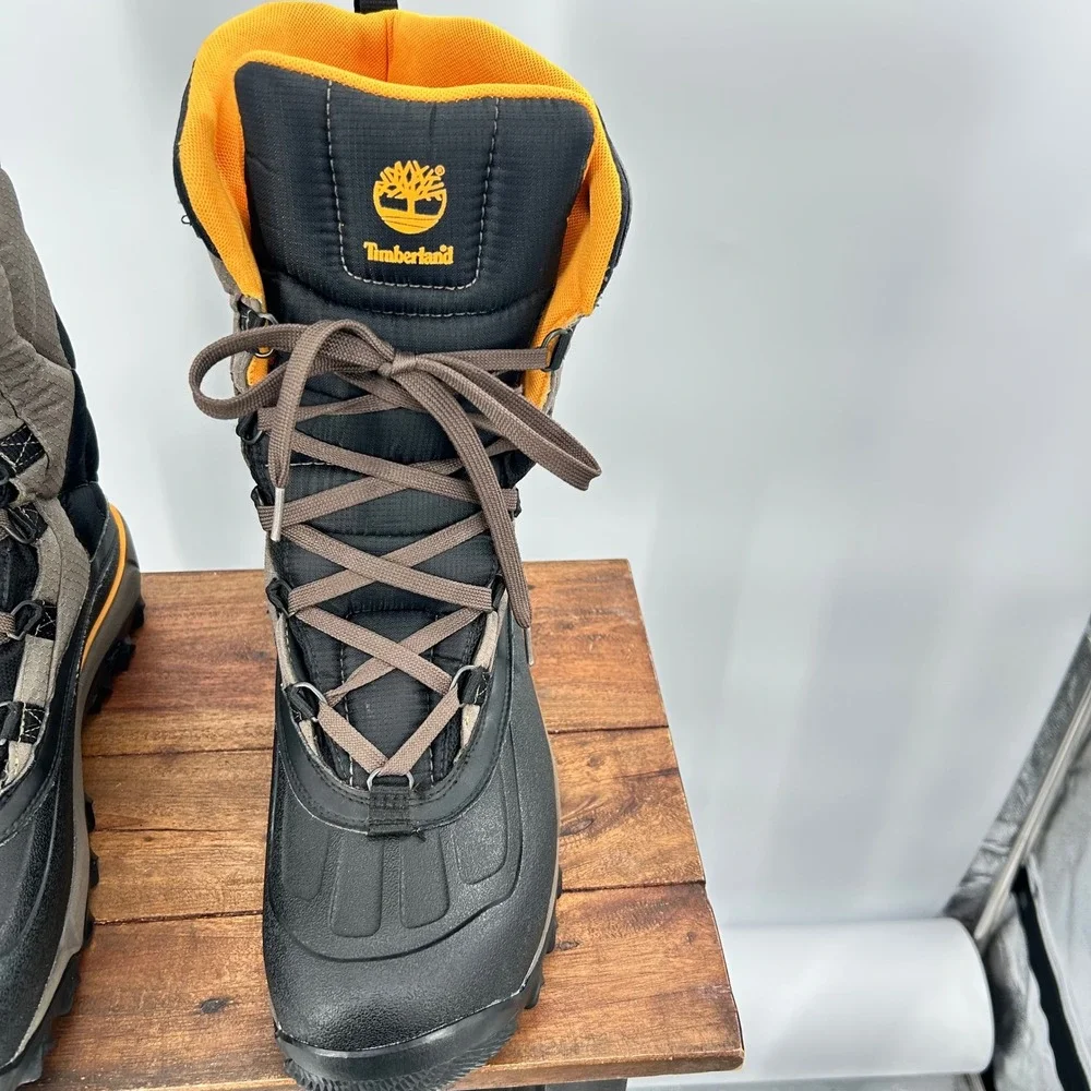 Timberland Men Rime Ridge Waterproof 200g PrimaLoft Insulated Winter Boots Black